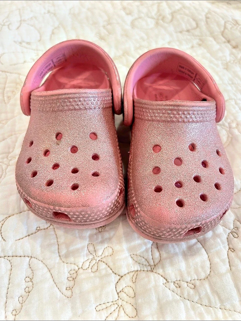 Crocs Classic Clog Glitter Pink Girls 5